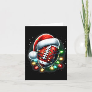 Santa Srts Design For Men Boys Christmas Football  Card
