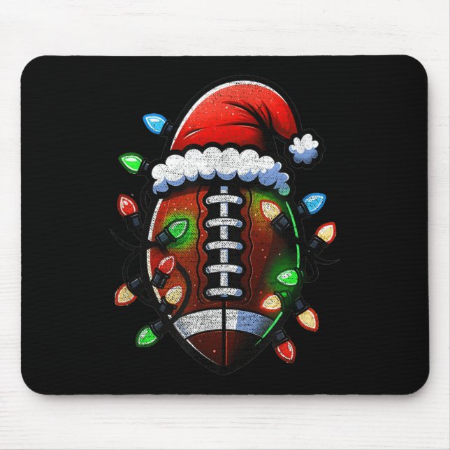 Santa Srts Design For Men Boys Football Player Chr Mouse Mat (Front)