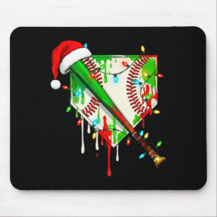 Santa Srts Ice Baseball Christmas Xmas Pajama Kid  Mouse Mat