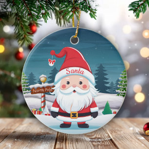 Santa, St Nicholas Kris Kringle Father Xmas 🎄🎅🏼 Ceramic Tree Decoration