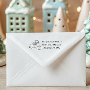 [Santa Stamp] Custom Christmas Card Mail Address  Self-inking Stamp