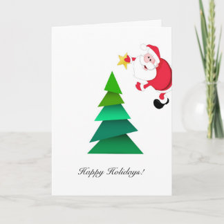 Santa Star Holiday Card