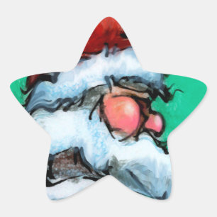 Santa Star Sticker