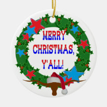 Santa Steer - Merry Christmas Y'all