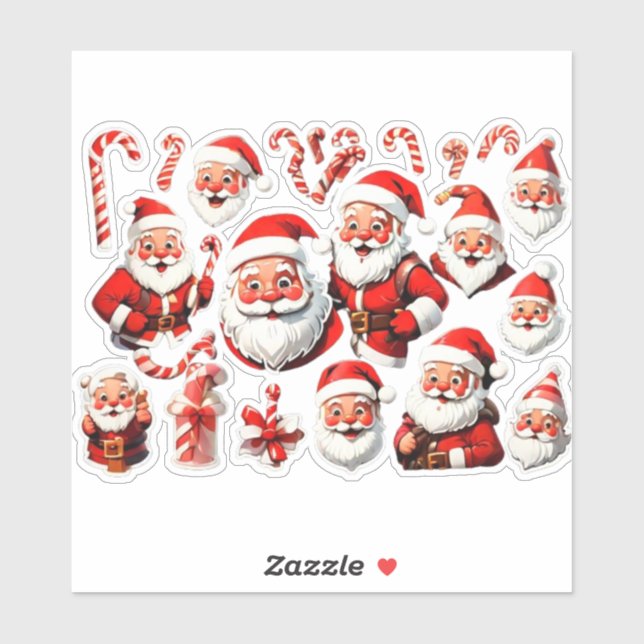 Santa Stickers (Sheet)