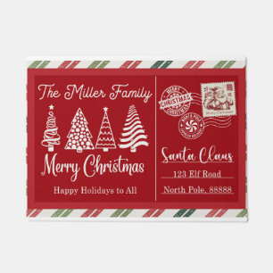 Santa Stop Here Christmas Doormat – Funny Festive