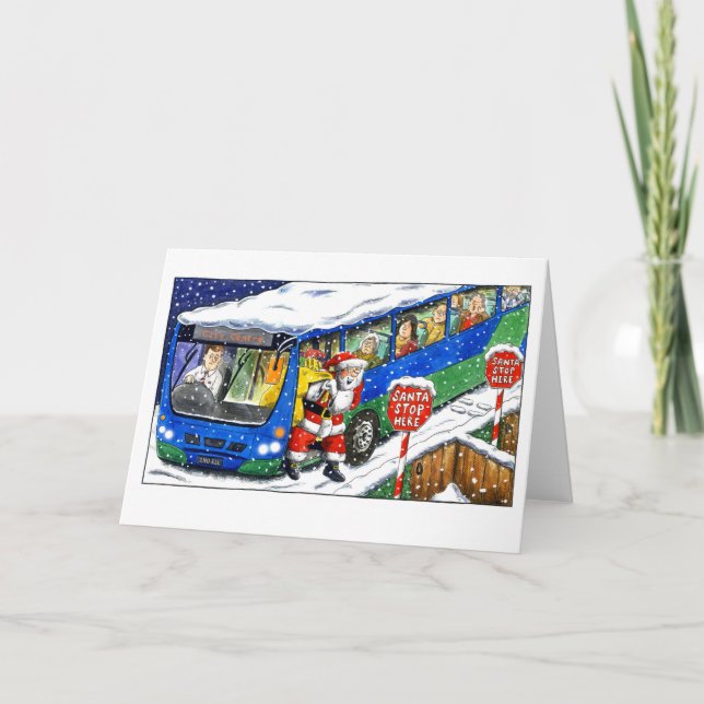 Santa stop here holiday card (Front)