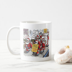 Santa Strike right hand Christmas cartoon mug