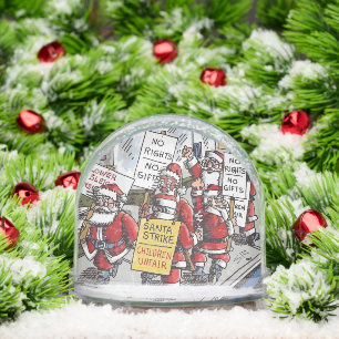 Santa Strike snow globe