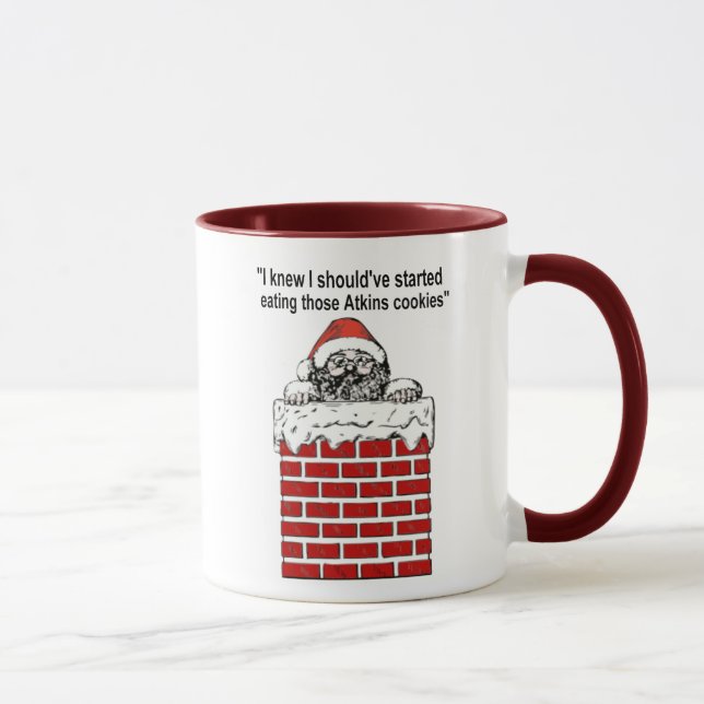 Santa Stuck In A Chimney Mug (Right)