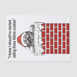 Santa Stuck In A Chimney Tissue Paper