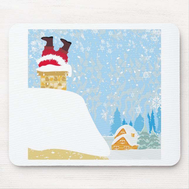 santa stuck in chimney mouse mat (Front)