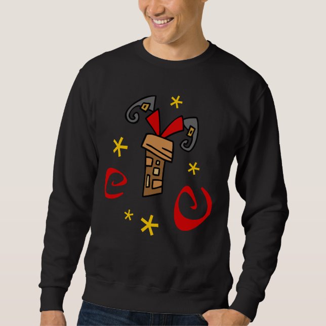 Santa Stuck in Chimney Sweatshirt (Front)