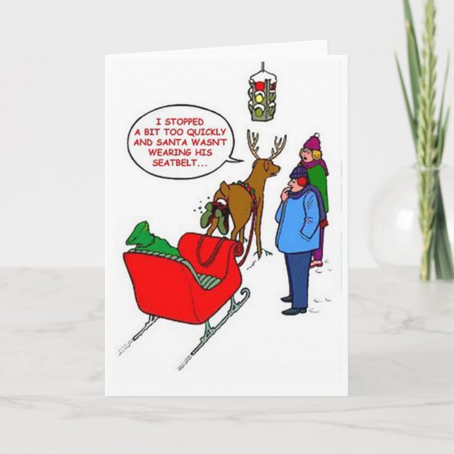 Santa stuck in Rudolf Holiday Card (Front)