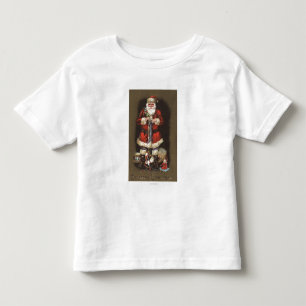 Santa Stuffing Stocking with Nutcracker Toddler T-Shirt