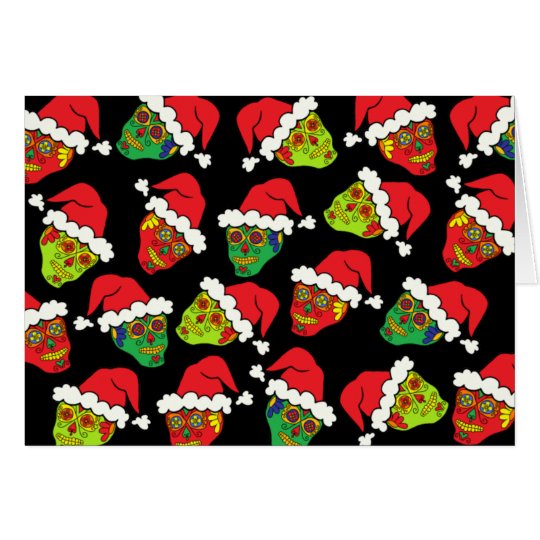 Santa Sugar Skull Card