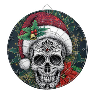 Santa Sugar Skull Dartboard