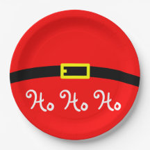 Santa Suit 9 Inch Paper Plate