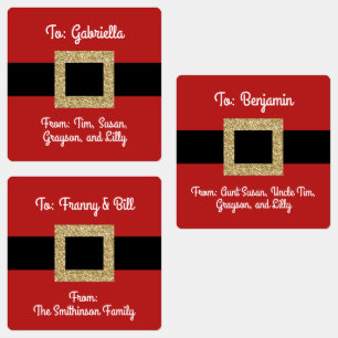 Santa Suit Belt Christmas Individual Personalised