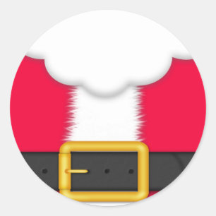 Santa Suit Classic Round Sticker