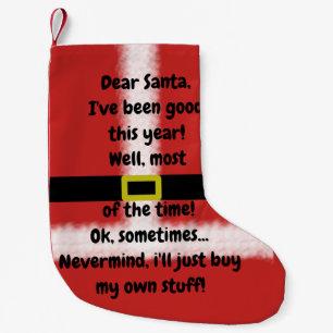 Santa Suit Funny Christmas Stocking