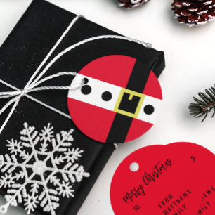 Santa Suit Personalised Name and Message Gift Tags