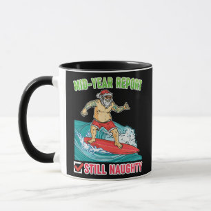 Santa Summer Christmas In July Mid Year Report Mug