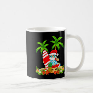 Santa Summer Surfing Christmas In July Beach Vacat Coffee Mug