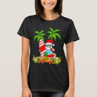 Santa Summer Surfing Christmas In July Beach Vacat
