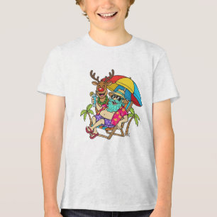 Santa Summer Tri-Blend Shirt
