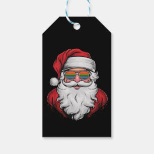 Santa Sunglasses Pride Christmas Pajama X-mas Gay Gift Tags