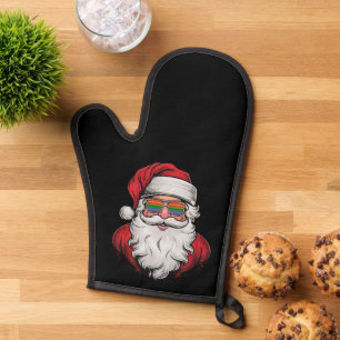 Santa Sunglasses Pride Christmas Pajama X-mas Gay Oven Mitt