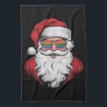 Santa Sunglasses Pride Christmas Pajama X-mas Gay Tea Towel<br><div class="desc">Santa Sunglasses Pride Christmas Pajama X-mas Gay</div>