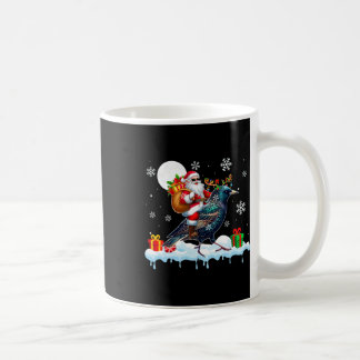 Santa Sungles Riding Reindeer Starling Bird Enthus Coffee Mug