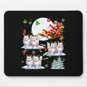 Santa Sungles Sleigh Reindeer Cats Xmas Owner Mouse Mat