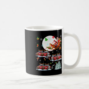 Santa Sungles Sleigh Reindeer Police Cars Christma Coffee Mug