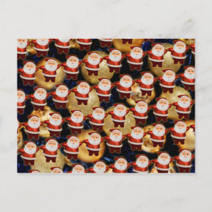 Santa Super dancing Holiday Postcard