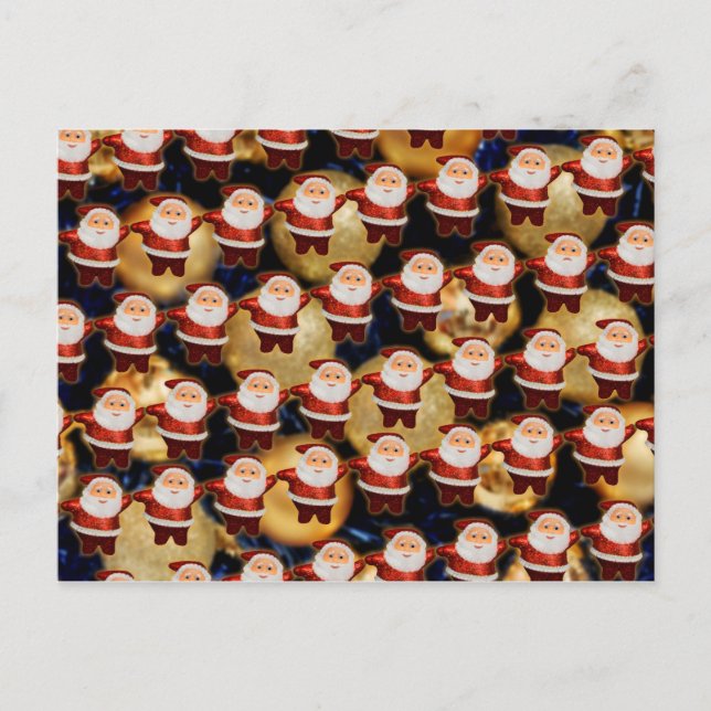 Santa Super dancing Holiday Postcard (Front)