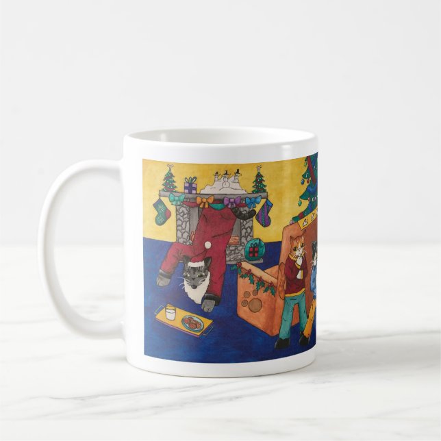 Santa Surprise Coffee Mug (Left)