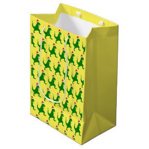 Santa T-Rex Medium Gift Bag