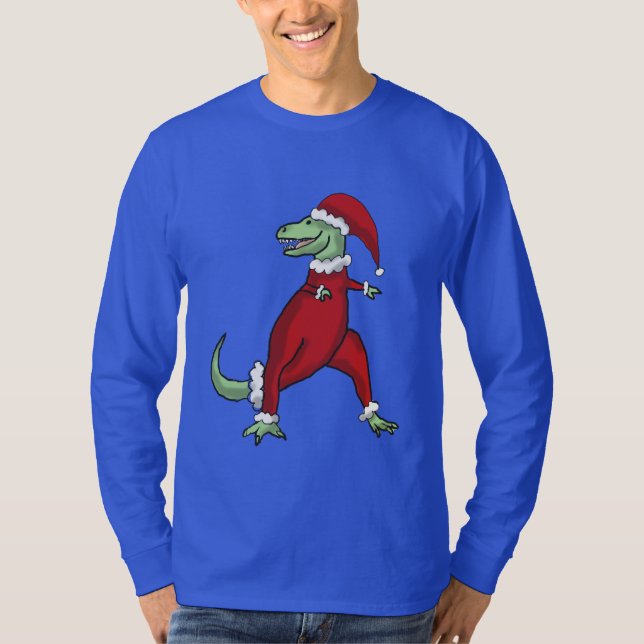 Santa T-Rex Men's Shirt (Front)