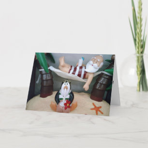 SANTA TAKES A BREAK HOLIDAY CARD