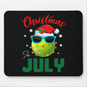 Santa Tennis Ll Sungles Xmas Lights Christmas In J Mouse Mat