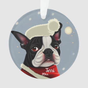 Santa Terrier, Christmas, Dog Ornament