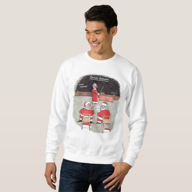 Santa Test men white sweatshirt (Front Full)