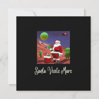 SANTA & THE ALIENS, Funny Christmas Card