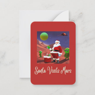 SANTA & THE ALIENS, Funny Holiday Card