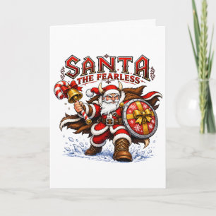 Santa The Fearless Christmas Design Card