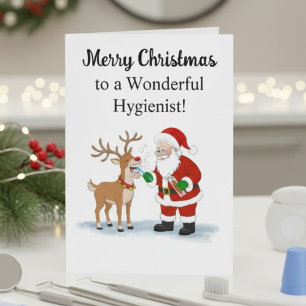 Santa the Hygienist Christmas Smile Card