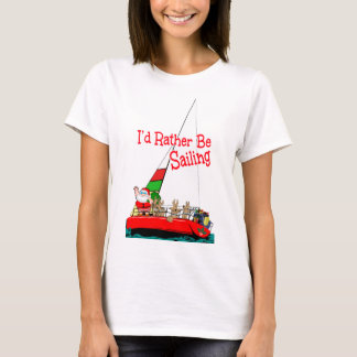 Santa the Sailor Sailing at Christmas T-Shirt